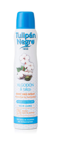 Tulip Black Deo Spray Cotton and Talc 200 ml - scentaholic.uk